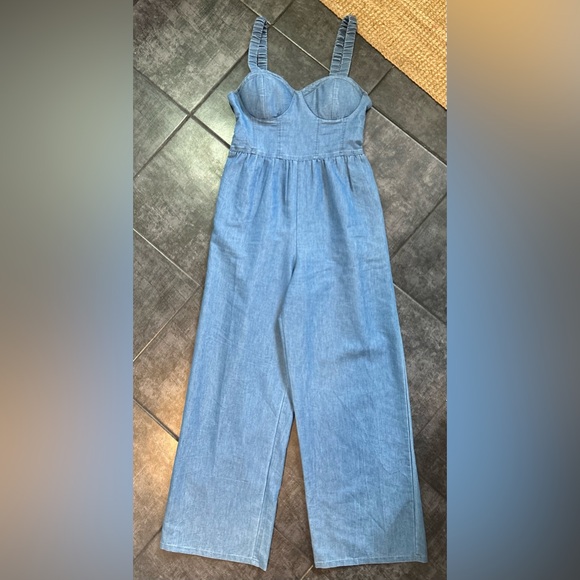 Band Of The Free Pants - Band of the free denim jumpsuit